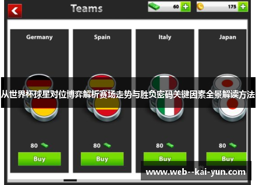 从世界杯球星对位博弈解析赛场走势与胜负密码关键因素全景解读方法